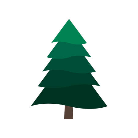 Christmas Tree Silhouette Vector Icon Illustrationのイラスト素材