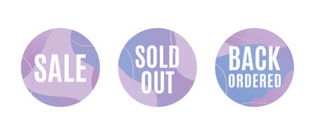Trendy, Modern Sale Sign, Abstract, Blob, Geometric Vector Graphic Circle Elements Illustration Background for Sale Signs, Website Banner, Print Outのイラスト素材