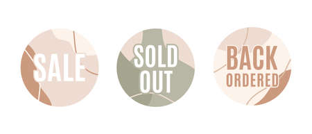 Trendy, Modern Sale Sign, Abstract, Blob, Geometric Vector Graphic Circle Elements Illustration Background for Sale Signs, Website Banner, Print Outのイラスト素材
