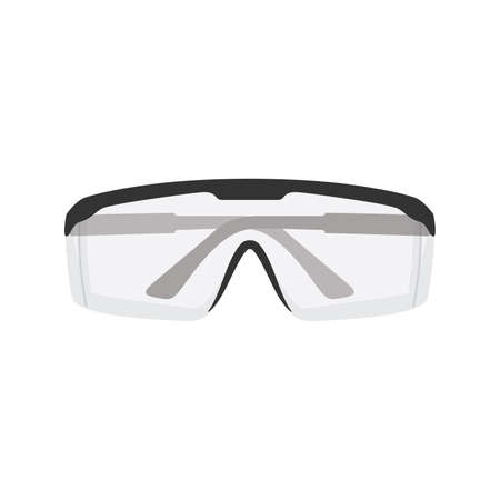 Science Goggles, Protective Glasses, Plastic Goggles, PPE, Personal Protective Equipment, Vector Illustration Backgroundのイラスト素材