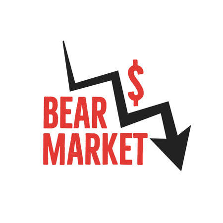 Bear Market, Stock Market, Economy Stocks, Stock Exchange, Stock Investing, Vector Illustration Backgroundのイラスト素材