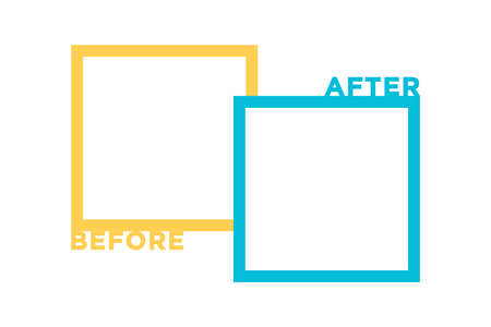 Before and After, Before After, Before and After Image, Before and After Template, Before Frame, After Frame, Vector Illustration Backgroundのイラスト素材