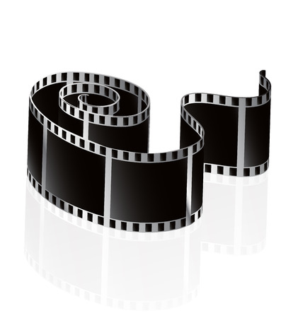 Camera film roll white backgroundのイラスト素材