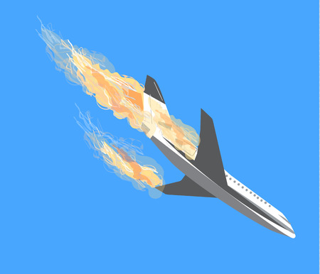 plane crash, Plane Accident, aircraft bombing, plane crashes, terrorism by plane, falling aircraft,  Terrorist act, Air Crash vector icon, plane vector, plane crash vector, Passenger air plane crashのイラスト素材