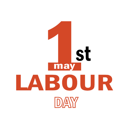 Labour Day logo concept with wrenches. International Workers day. 1  May Day lettering vectorのイラスト素材