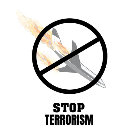 Stop terrorism template designのイラスト素材