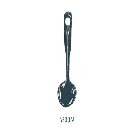 spoon sketch hand drawing. spoonのイラスト素材