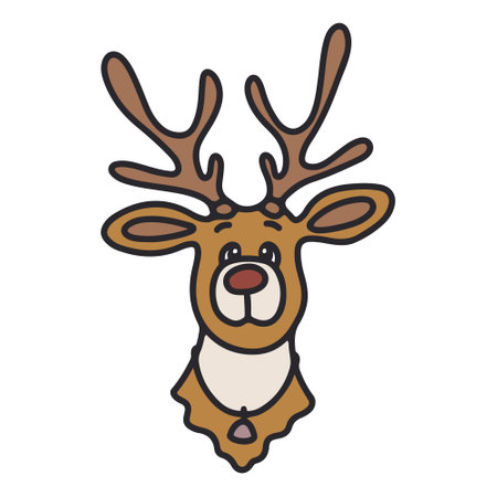 Deer vector illustration. Deer cuteのイラスト素材