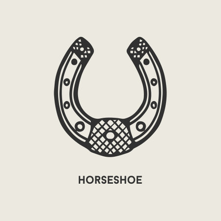 horseshoe vector illustrationのイラスト素材
