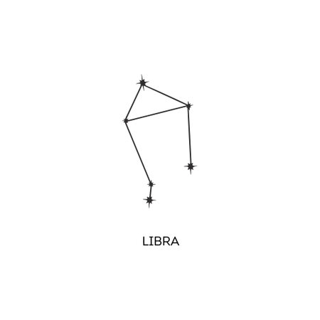 Libra constellation vector illustrationのイラスト素材