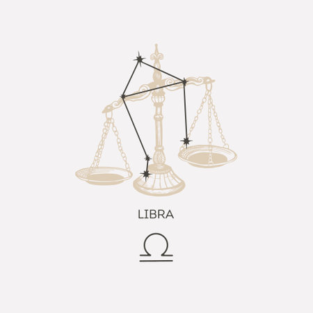 Libra constellation vector illustrationのイラスト素材