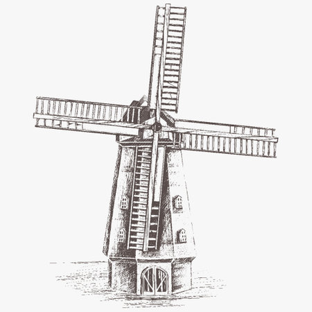 Mill vector illustration.のイラスト素材