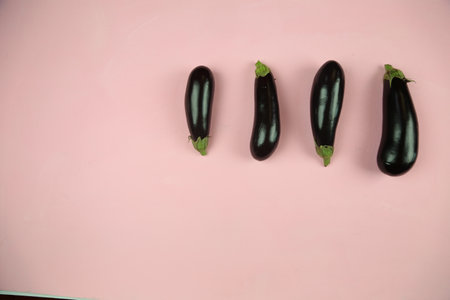 Aubergine eggplant isolated on white. Quality photo for your project.の写真素材
