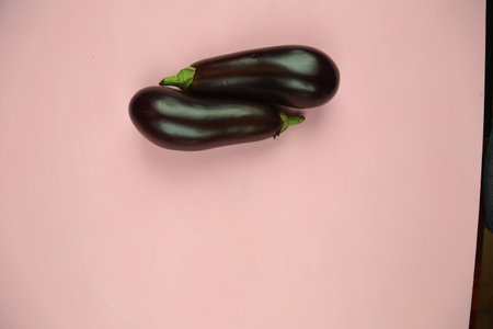 Aubergine eggplant isolated on white. Quality photo for your project.の写真素材