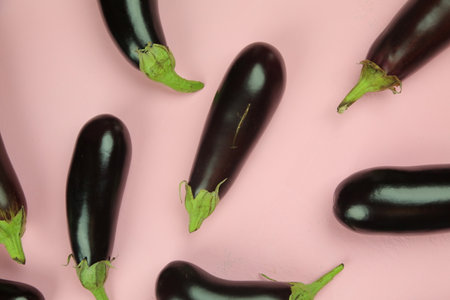 Aubergine eggplant isolated on white. Quality photo for your project.の写真素材