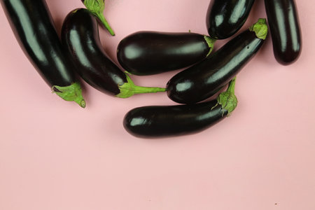 Aubergine eggplant isolated on white. Quality photo for your project.の写真素材