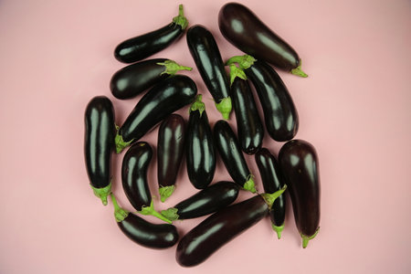 Aubergine eggplant isolated on white. Quality photo for your project.の写真素材