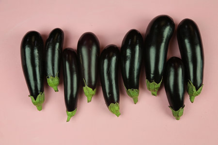 Aubergine eggplant isolated on white. Quality photo for your project.の写真素材