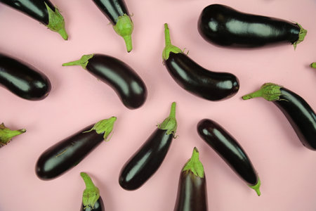 Aubergine eggplant isolated on white. Quality photo for your project.の写真素材