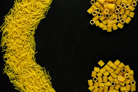 Various pasta. Cooking concept. concept for menuの写真素材