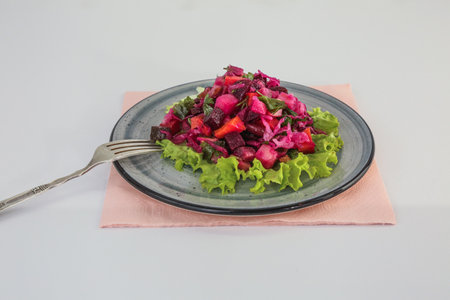 Fresh salad with vegetables. High quality photoの写真素材