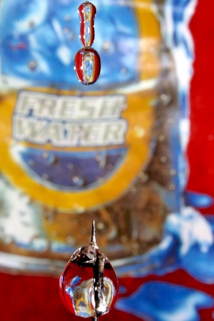 Colorful drops water.の写真素材