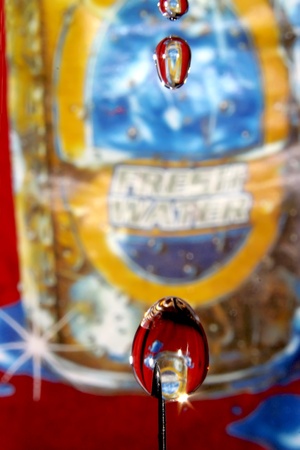 Colorful drops water.の写真素材