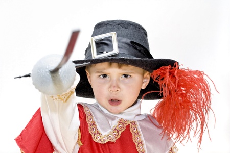 Boy with carnival costume   Little fighting musketeer  の写真素材