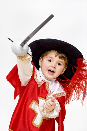 Boy with carnival costume   Little fighting musketeer  の写真素材