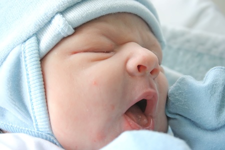 After childbirth, newborn baby in hospital  