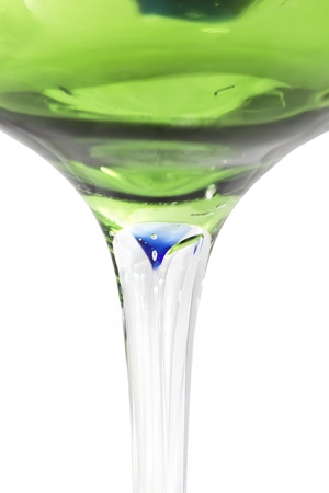 Green cocktail glass isolated on white background .の写真素材