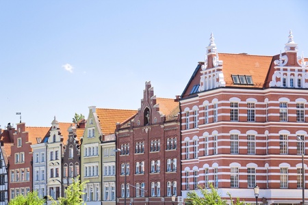 Port city at Baltic sea - Gdansk  Monuments in old town の写真素材