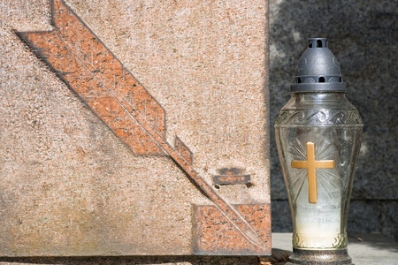 An 19th century antique cemetery in Warsaw  Poland  の写真素材