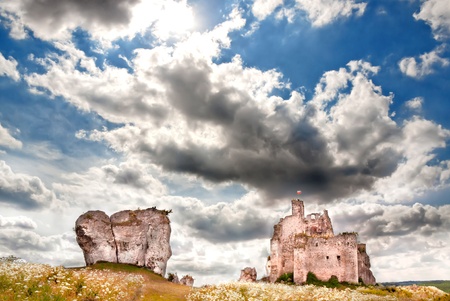 Gothic rocky castles in Poland  Touristic route of Eagleの写真素材
