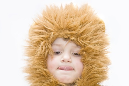 Little boy in carnival costume - lion の写真素材