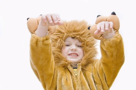 Little boy in carnival costume - lion の写真素材