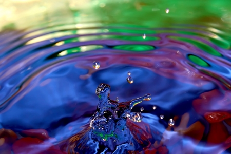 Optimistic drops of water   Full of color の写真素材