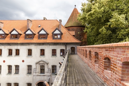 Sights of Poland  Bytow Old Town with Gothic castle の写真素材