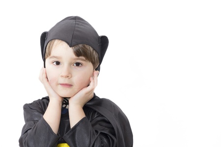 Boy with carnival costume   Little batman の写真素材