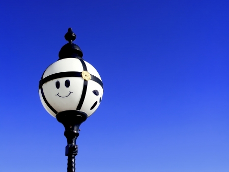 Funny lamp in Plymouthの写真素材