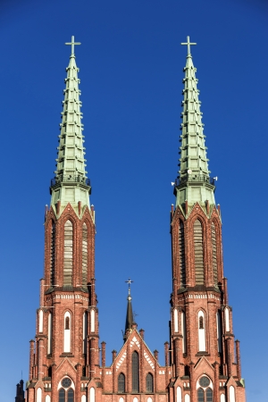 Sights of Poland  Neo - Gothic cathedral st Florian in Warsaw  の写真素材