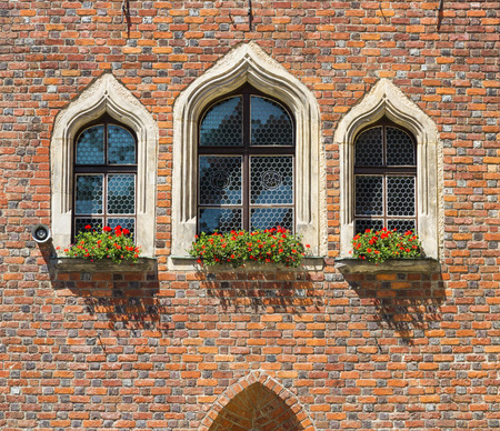 Details of Gothic architecture. Nice windows.の写真素材