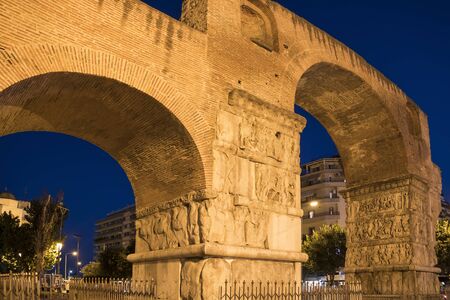 Arch of Galerius and Rotunda in the city of Thessaloniki, Greece. Ancient monument from Roman Empire.の写真素材