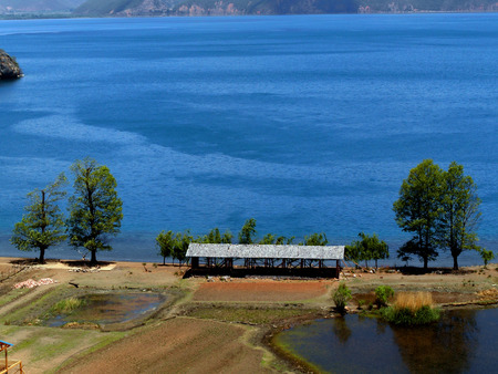 Lugu Lake sceneryのeditorial素材