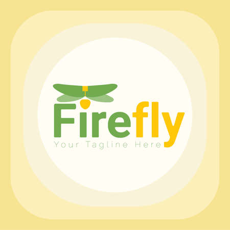 Firefly logo design idea for a company or corporate. The logo vector can be used as an icon or company logoのイラスト素材