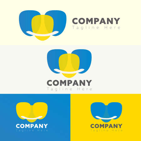 Smiley human face logo icon for human resource or people-oriented corporation. Business logo design idea for corporate or companyのイラスト素材