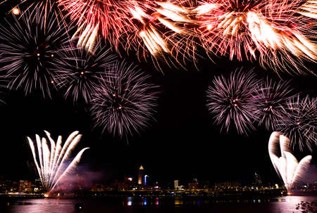 a night sky full of fireworks