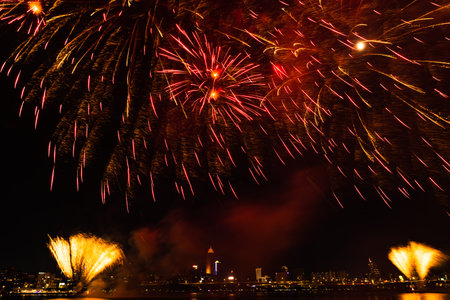 a night sky full of fireworks