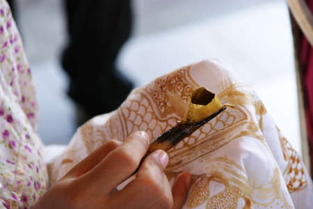 Dying fabric in textile factoryのeditorial素材