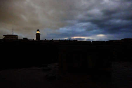 Lighthouse, Faro Castillo del Morro bring light to the darknessのeditorial素材